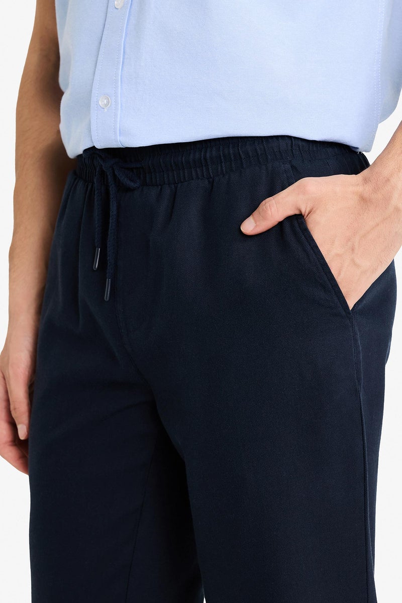 DeFacto Blue Man Soft Textured Jogger Pants Casual - Image 4